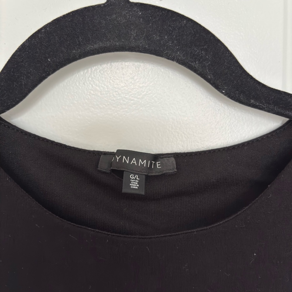 Dynamite Classic Black Crop Top - Picture 2 of 2